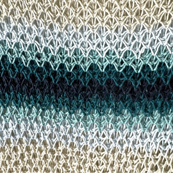 J. Jill Open Knit Striped linen Blend Sweater - Picture 7 of 10